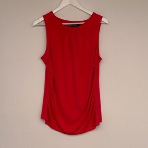 New York & Company Bright Pink Ruched Top